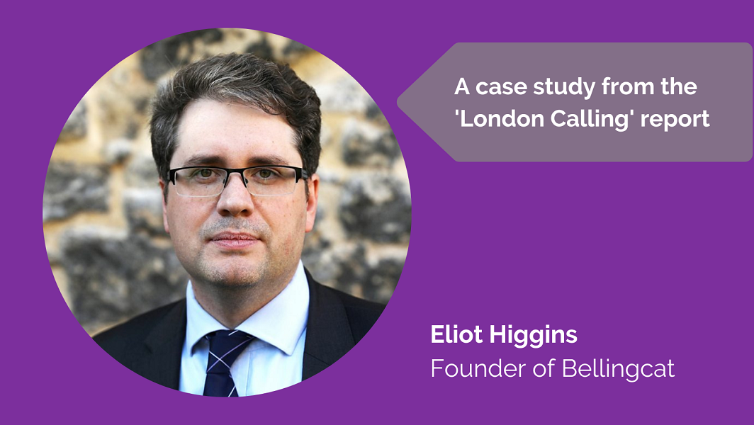 Eliot Higgins, founder of Bellingcat, an open source news agency