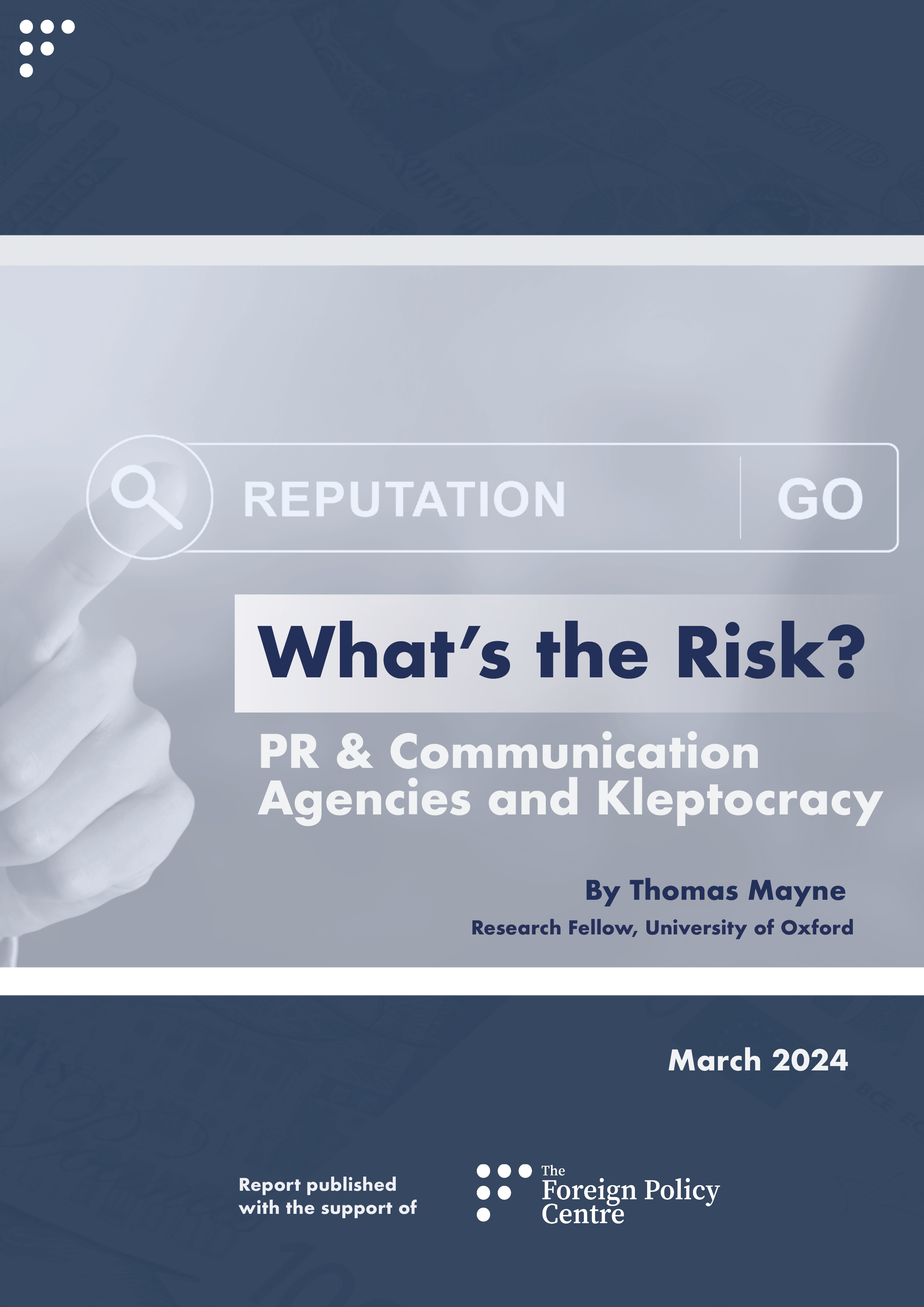 What’s the Risk? PR & Communication Agencies and Kleptocracy